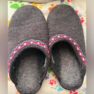 Dark Gray Wool Rubber Sole Slipper Clogs - Sale!!!